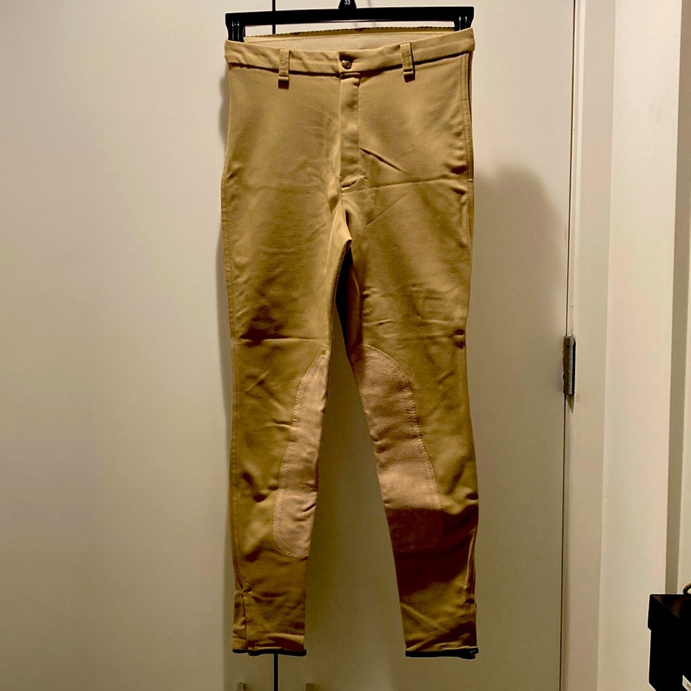 Tan equestrian stretch pants